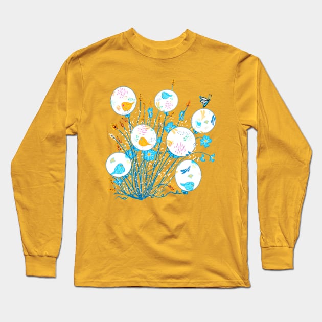 BIrd Scritches Long Sleeve T-Shirt by Salzanos